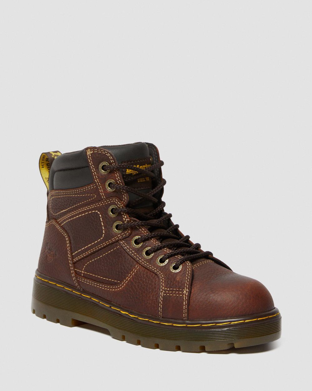 Dr Martens Pitch Steel Toe Kožené Topánky Damske ( Hnede ) SK 093-WVHLRF